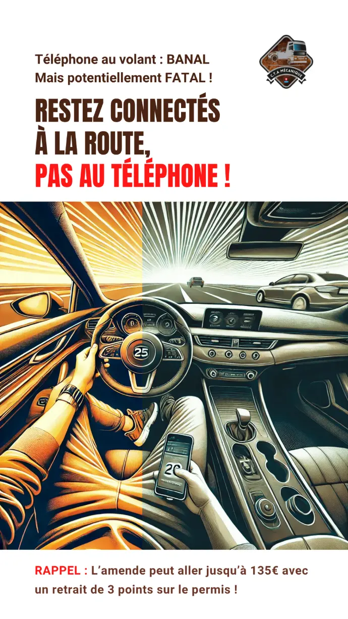 Storie Instagram Pas de téléphone au volant 